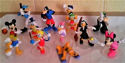 Disney 12 X Small Cake Topper Figures Mickey Minnie Pluto Goofy Brand New • £4.99