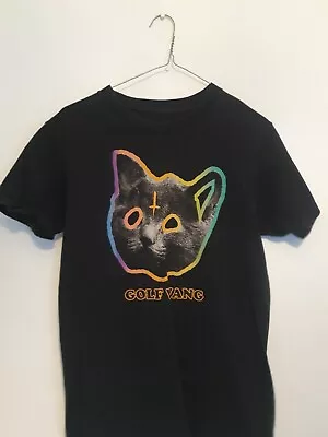 Golf Wang OFWGKTA (Odd Future) Tron Cat - Black Tee - F*£K WASHING  - Size Small • £42