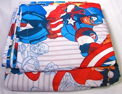 Kids Marvel Avengers Full Flat And Fitted Sheets Soft Polyester No Pillowcase • $7.98