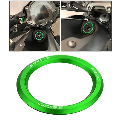 Ignition Key Hole Cover For Kawasaki Z900   2017 2018 Throttle Green • £10.99