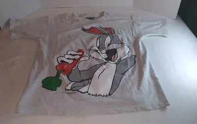 Vintage Looney Tunes Bugs Bunny T Shirt 1996 Tee Warner Bros Large Single Stitch • $15