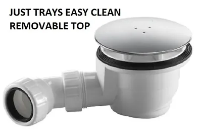 JT90 Chrome 90mm Shower Tray Waste Trap Fast Flow Easy Clean Just Trays FW90  • £15.95