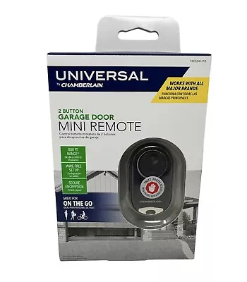 Universal By Chamberlain 2 Button Mini Garage Door Remote Keychain MC100-P2 • $24.85