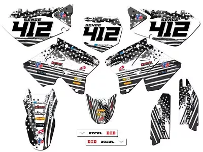 2001-2014 RM 250 MERICA Grey Senge Graphics Kit Compatible With Suzuki • $134.99