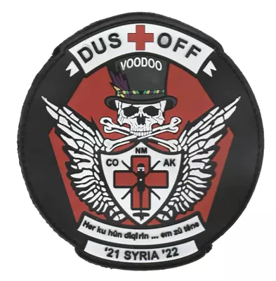 4  Army Guard Voodoo Dustoff Medevac Syria Hook & Loop Pvc Patch • $38.99