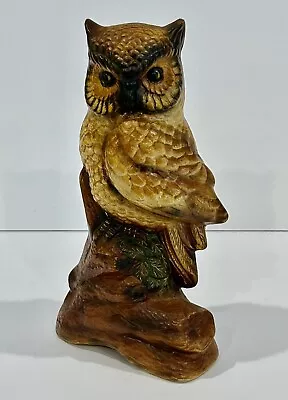 Vtg Mcm Brown Gold Glazed Decorative Ceramic Owl Figurine-birds-70s-art Pottery • $14.50