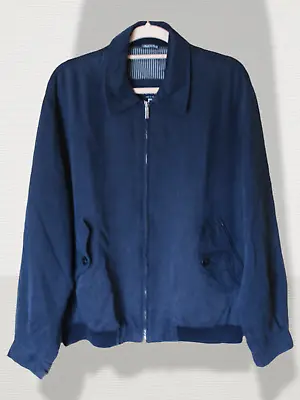 Canali (Harrington Style) Italian Luxury Silk Lined Blue Jacket UK 38/IT 48 • £100