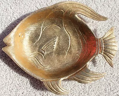 Vintage Brass Fish Dish For Candy Ashtray Change Trinkets VIP C • $17.99