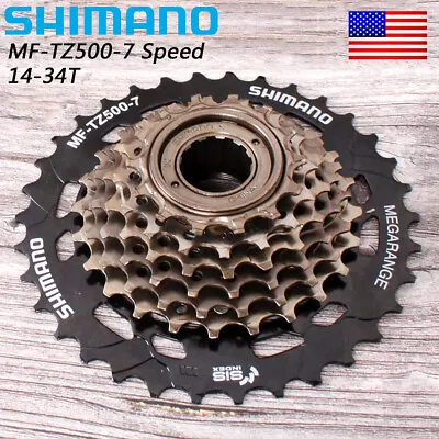 Shimano MF-TZ500 7 Speed Freewheel 14-34T Tourney MTB Bike Lightweight Screw On • $23