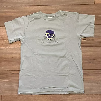 $17.99 • Buy VTG Charleston SC Pansy Tourist Shirt Adult MEDIUM Single Stitch USA Made ANVIL