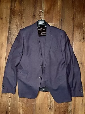 Paul Smith Italy 🇮🇹 Men’s Deep Purple Brushed Wool Suit 44R RTL $1400 • $348