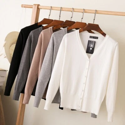 £12.49 • Buy Womens Cardigan Long Sleeve Ladies Knitted Top Cardigans Outwear UK .