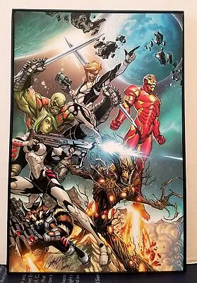Guardians Of The Galaxy By J. Scott Campbell 8x12 FRAMED Marvel Art Piece • $29.95