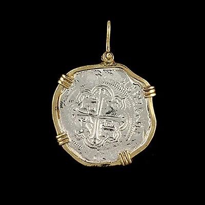 $169.95 • Buy Atocha Sunken Treasure Jewelry - Large Pieces Of 8 Silver Coin With Date Pendant