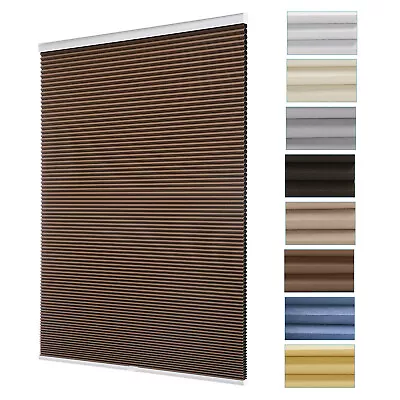 Custom Cordless Cellular Window Shades Blackout Honeycombs  Blinds-Free Shipping • $85.99