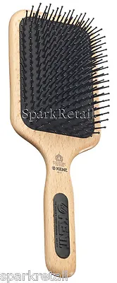Kent Mega-Phine Large Taming  Paddle BRUSH Nylon Ball Tip Wooden Hairbrush PF17 • £11.39