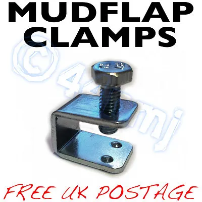 Mudflap Fitting Fixing Clamps U C Clamp Mud Flaps Black Or Silver 4 - 200 Pack • £5.98