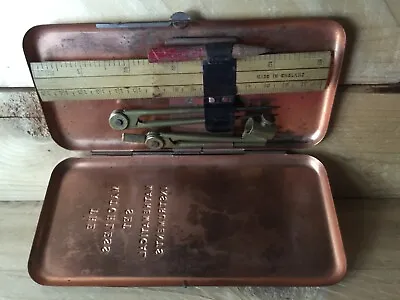 Rare Vintage The Matchless Set Mathematical Instruments Compass Ruler Etc 50’s • £20
