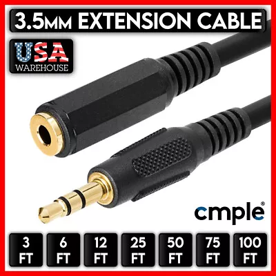 $6.99 • Buy 3.5mm Audio Extension Cable Stereo Headphone Cord Male To Female Car AUX MP3 Lot