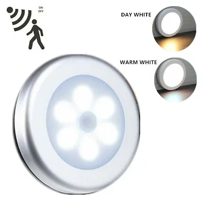 Bright 6LED Motion Sensor Lights Wireless Night Light Cabinet Stair Lamp X 1pc • £4.05