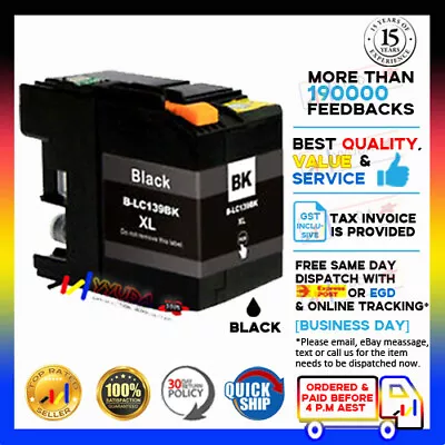 2x NoN-OEM Black Ink LC-139 XL For Brother MFC-J6520DW MFC-J6720DW MFC-J6920DW • $12.10