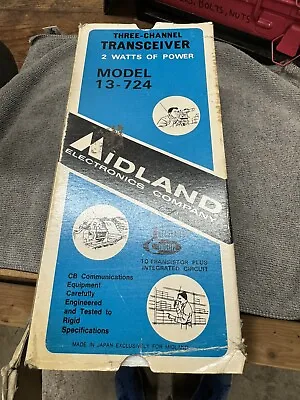 MIDLAND 13-724 3-CHANNEL PORTABLE RADIO TRANSCEIVER W/BOX • $50