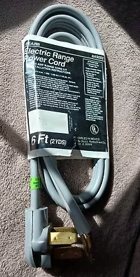 NOS Sears #2249592 40 Amp 8 Gauge 3 Prong 6ft Electric Range Power Cord • $16