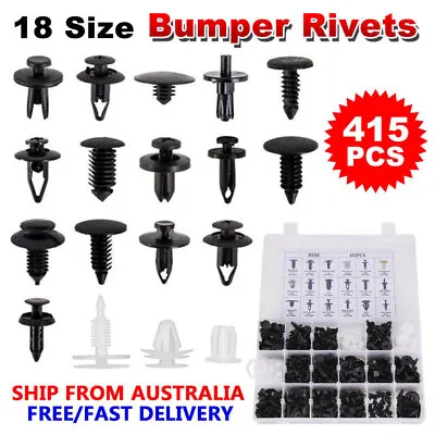 415pcs Car Body Push Retainer Pin Rivet Trim Plastic Clips Panel Moulding Kit AU • $19.90