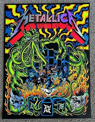 Metallica Ktulu Rise Poster Dirty Donny 18x24 Foil Blacklight Rock Signed Ap • $299.99