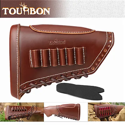 Tourbon Shooting Recoil Pad Rifle Cheek Rest Riser Gun Ammo Hold Buttstock Cover • $35.09