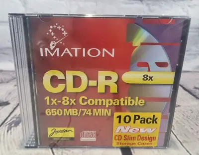 Imation CD-R 8x 1x-8x Compatible 650MB / 74 Min Blank Discs Slim Design 10 Pack • £8.99