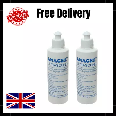 Anagel 250ml Fetal Doppler Ultrasound Transmission Gel - Pack Of 2 • £5.98