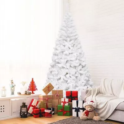 8Ft Artificial PVC Christmas Tree W/Stand Holiday Season Indoor Outdoor White • $49.99