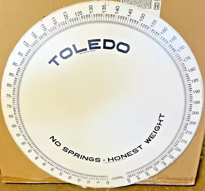 TOLEDO Scale Face 24 Inch Diameter NICE • $39.99