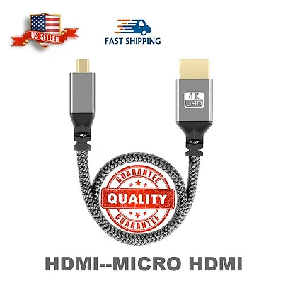 High-Speed Micro-HDMI To HDMI 4K Cable Converter R5 GoPro HERO 7 6 5 4 3 Camera • $7.98