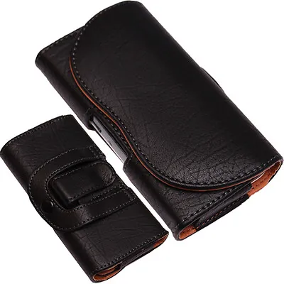 £5.99 • Buy Belt Clip+Loop Hip Case For Mobile Phone Case/Cover Universal PU-Leather Pouch