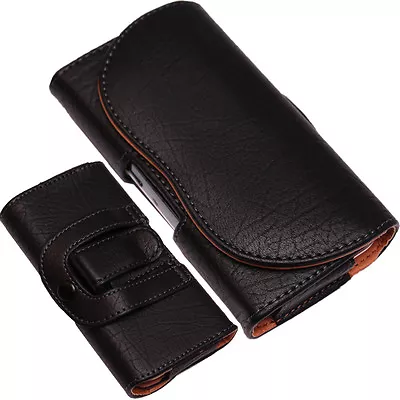 Belt Clip+Loop Hip Case For Mobile Phone Case/Cover Universal PU-Leather Pouch • $7.57