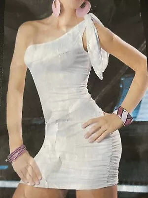 £13.50 • Buy Sexy WHITE MINI DRESS Club LAP POLE Dance Party Wear 
