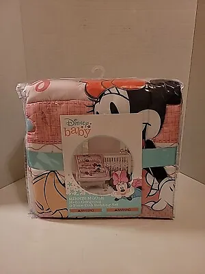 Disney Baby Minnie Mouse Hello Gorgeous 3 Piece Crib Bedding Set • $29.74