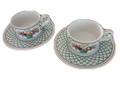 Villeroy And Boch BASKET Tea Cup & Saucer  - Set Of 2 Cups/saucers • £19.95