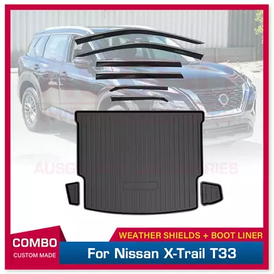 AUSGO Stainless Weather Shields + Cargo Mat For Nissan X-Trail T33 2022+ 5 Seats • $200.99