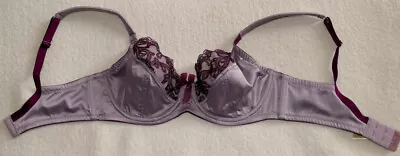 Secrets In Lace 32d Lilac Satin Plunge Vintage 50's Bra-new Bnwot-free Uk Post • $16.15