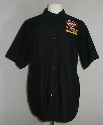 Men's XL RED KAP PETERBILT Rush Trucks Short Sleeve Mechanic Uniform Work Shirt • $19.99