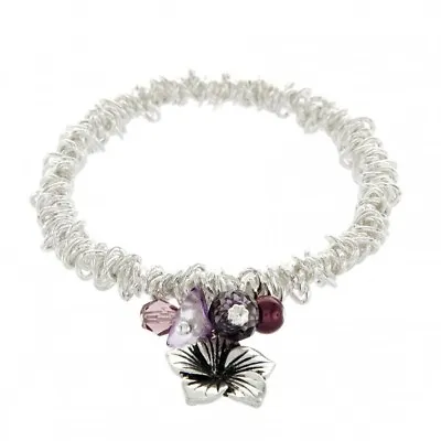 Clementine Jewellery Mulberry Flower Charm Bracelet     Gift Boxed • £8.50