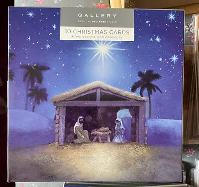 Hallmark Christmas Nativity Jesus Cards 2 Designs Pk 10 With Envelopes BRAND NEW • £1.99