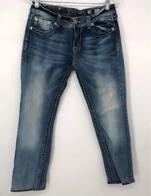 Miss Me Denim Brand Blue Straight Leg Jeans - Size Womens 30 • $5.99