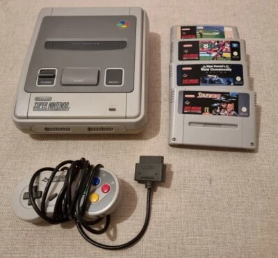 SNES  Console Bundle & Controller With Starwing + 3 Games • £79.99
