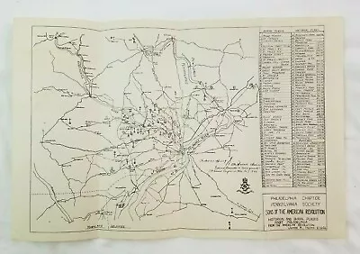 $34.42 • Buy 1926 Sons Of The American Revolution James Helms Map Philadelphia Burial History