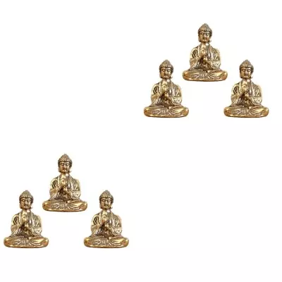  6 Pcs Table Decoration Laughing Buddha Statue Mini Zen Garden Miss Decorations • £11.99