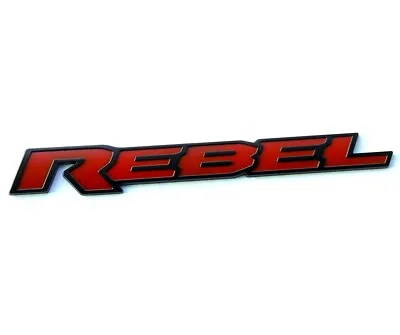 1 OEM 13inch REBEL Tailgate Decal Emblem Badge Nameplate A1 1500 Red Genuine • $24.24